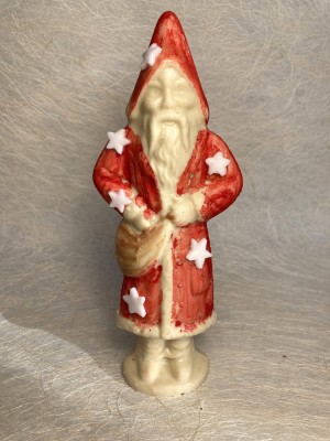 Christmas kerstman groot witte chocolade - Santa large white chocolate.