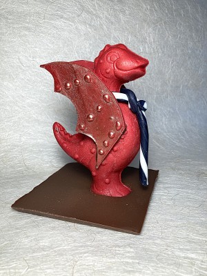 Gentse draak donkere chocolade rood