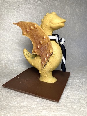 Gentse DRAAK donkere chocolade geel / Ghent DRAGON dark chocolate yellow.